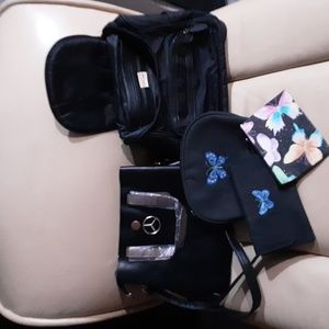 Used Multi Sac backpack and  New Mercedes Benz crossbody purse.